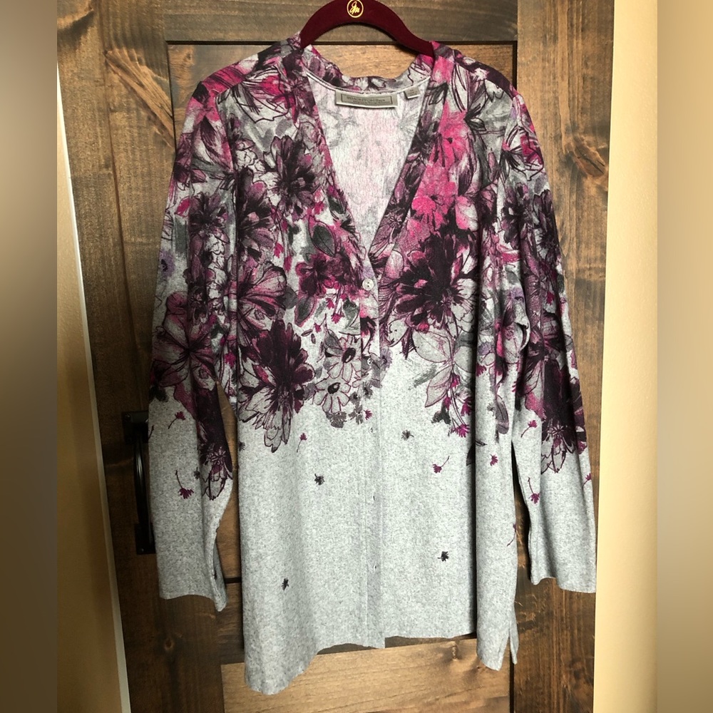 Soft fleece cardigan by George Simonton